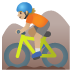 🚵🏼 person mountain biking: medium-light skin tone display on Google